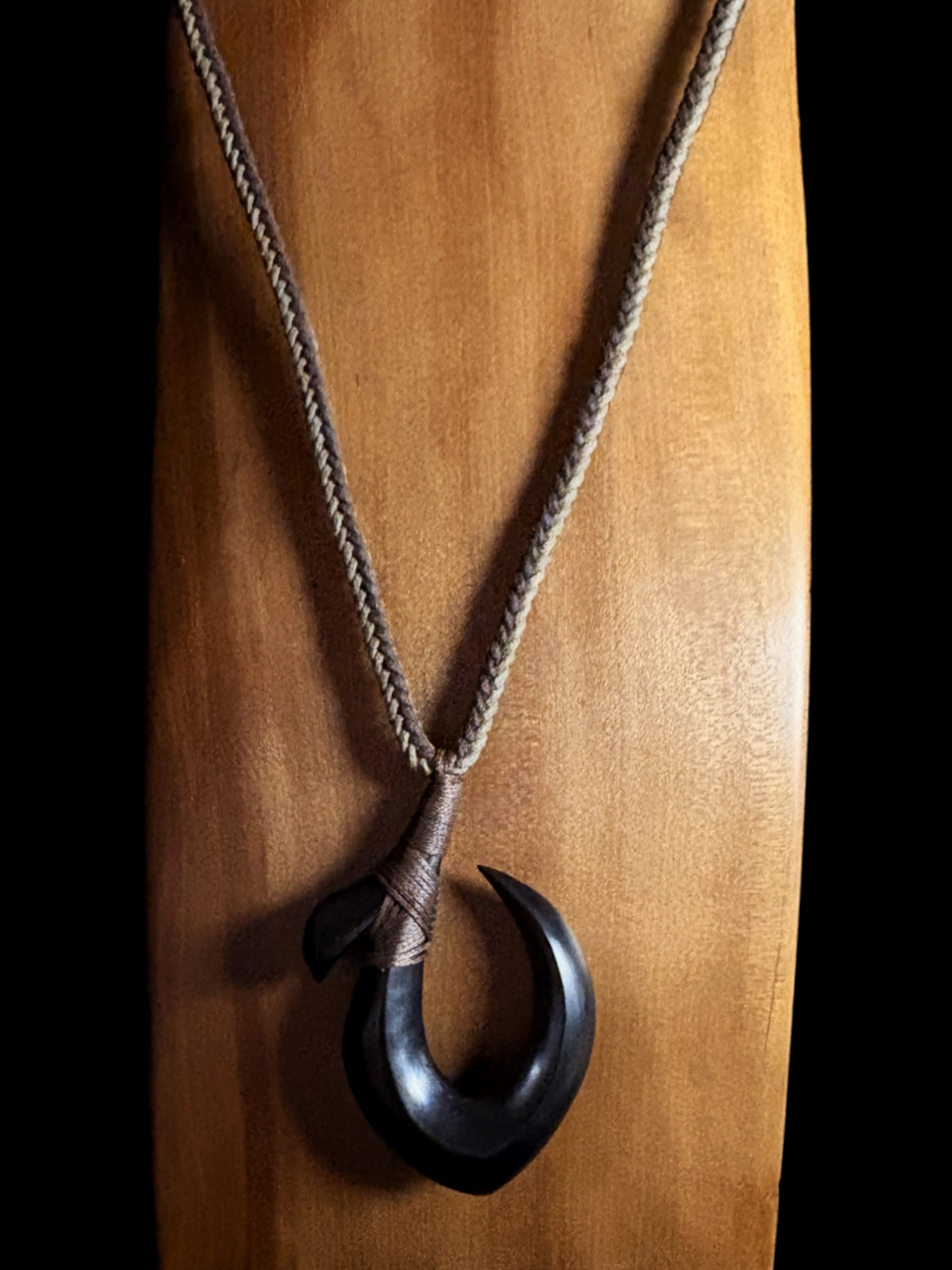 THE FISHHOOK - EBONY CORE - Pendant by Deep Ryukyu
